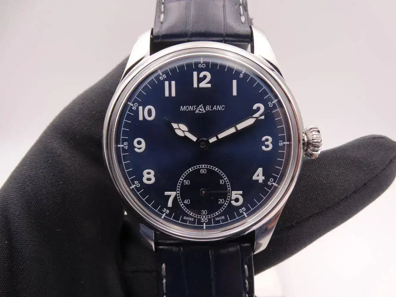 Montblanc 1858 hand wind small second 6551.webp