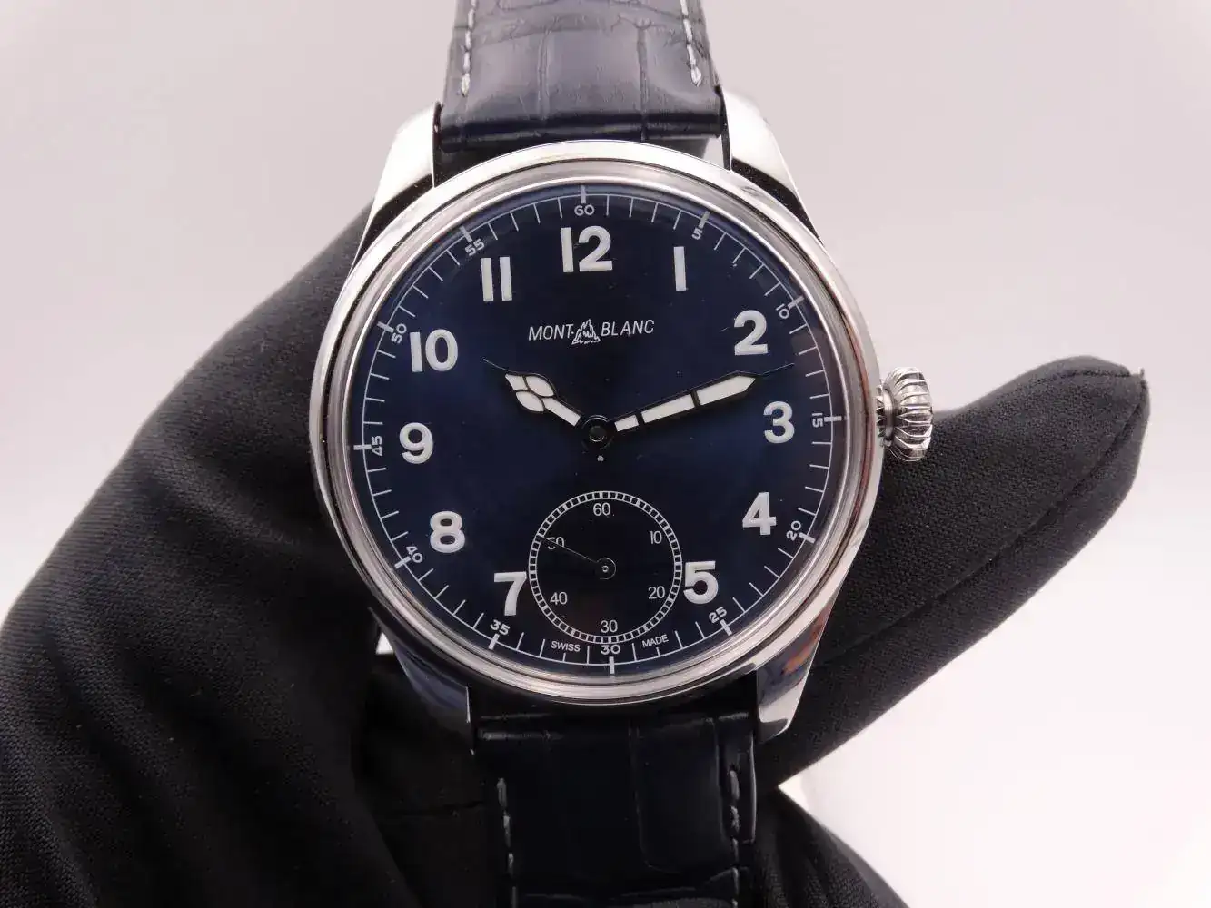 Montblanc 1858 hand wind small second 6568.webp