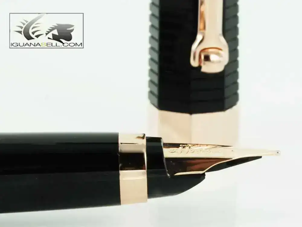 Nero-Uno-Resin-&-Pink-Gold-Fountain-Pen-ISNRC-AC-4.webp