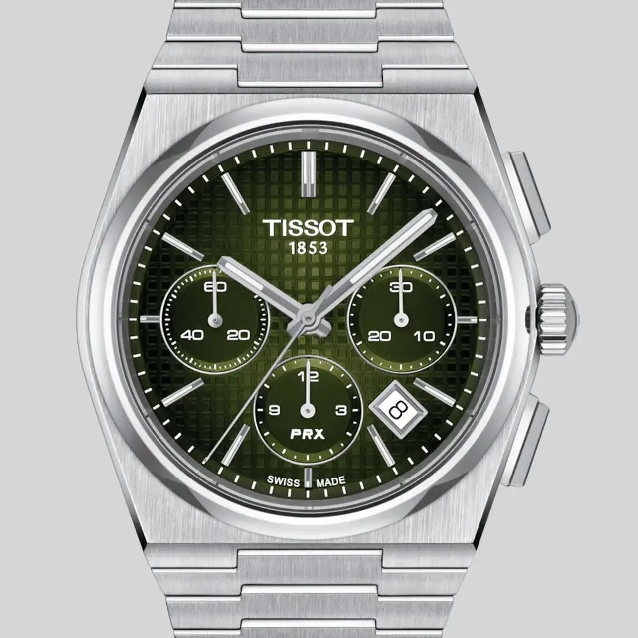 Tissot PRX Cronógrafo Automático Verde Gofre Degradado T137.427.11.091.00 - 1