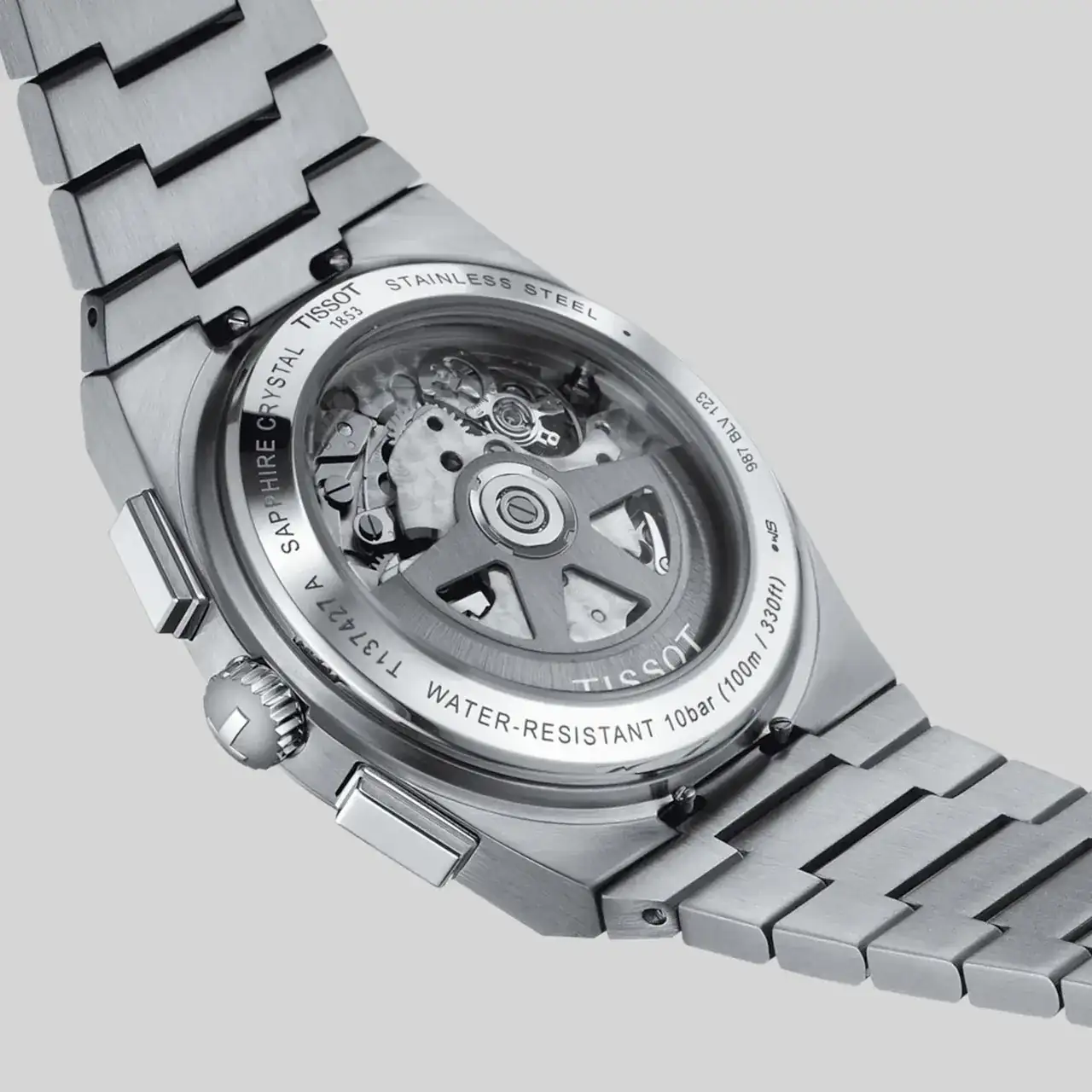 Tissot PRX Cronógrafo Automático Verde Gofre Degradado T137.427.11.091.00 - 4