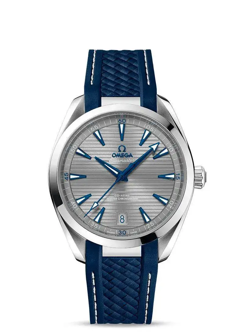 Omega Aquaterra 150 41 gris caucho azul.webp