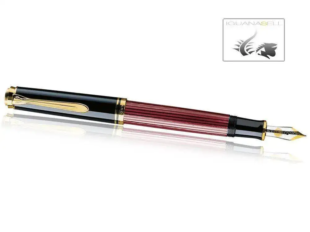 Pelikan-Fountain-Pen-Souveran-M400-Black-Red-1.webp