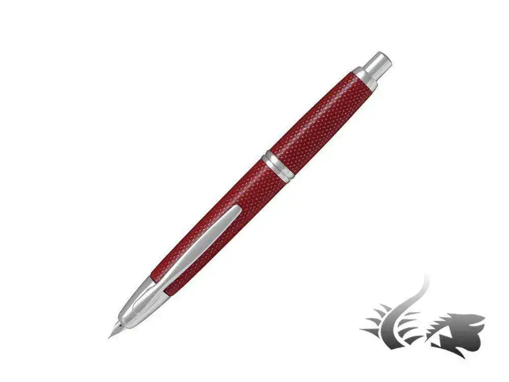 pless-Fountain-Pen-Carbon-fibre-Rhodium-trim-Red-1.webp
