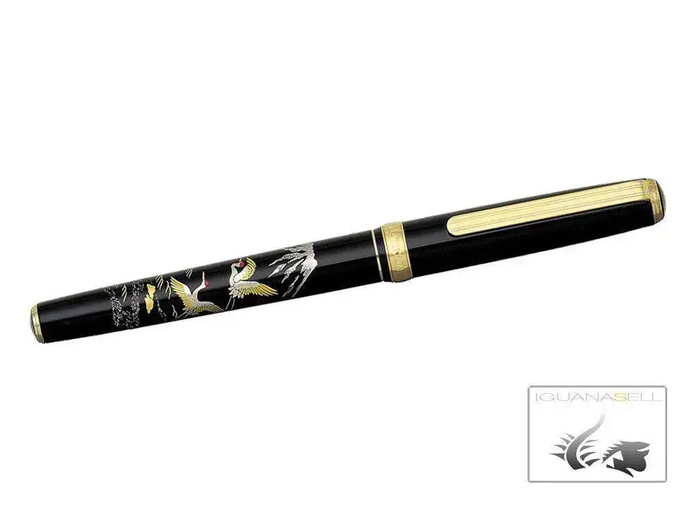 rn-Maki-e-Fountain-Pen-Crane-with-Mt.-Fuji-Resin-1.webp
