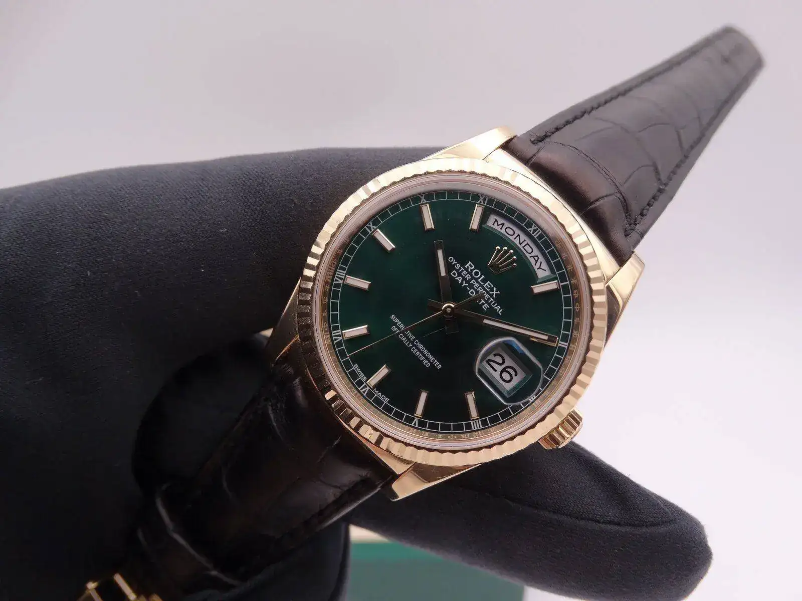 Rolex Day Date Gold 118138 Gold Green 04719.webp