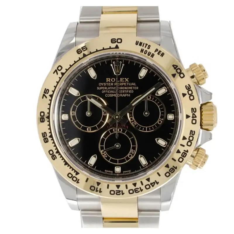 Rolex-Daytona-Steel-Gold-Black-Dial-116503-Front.webp