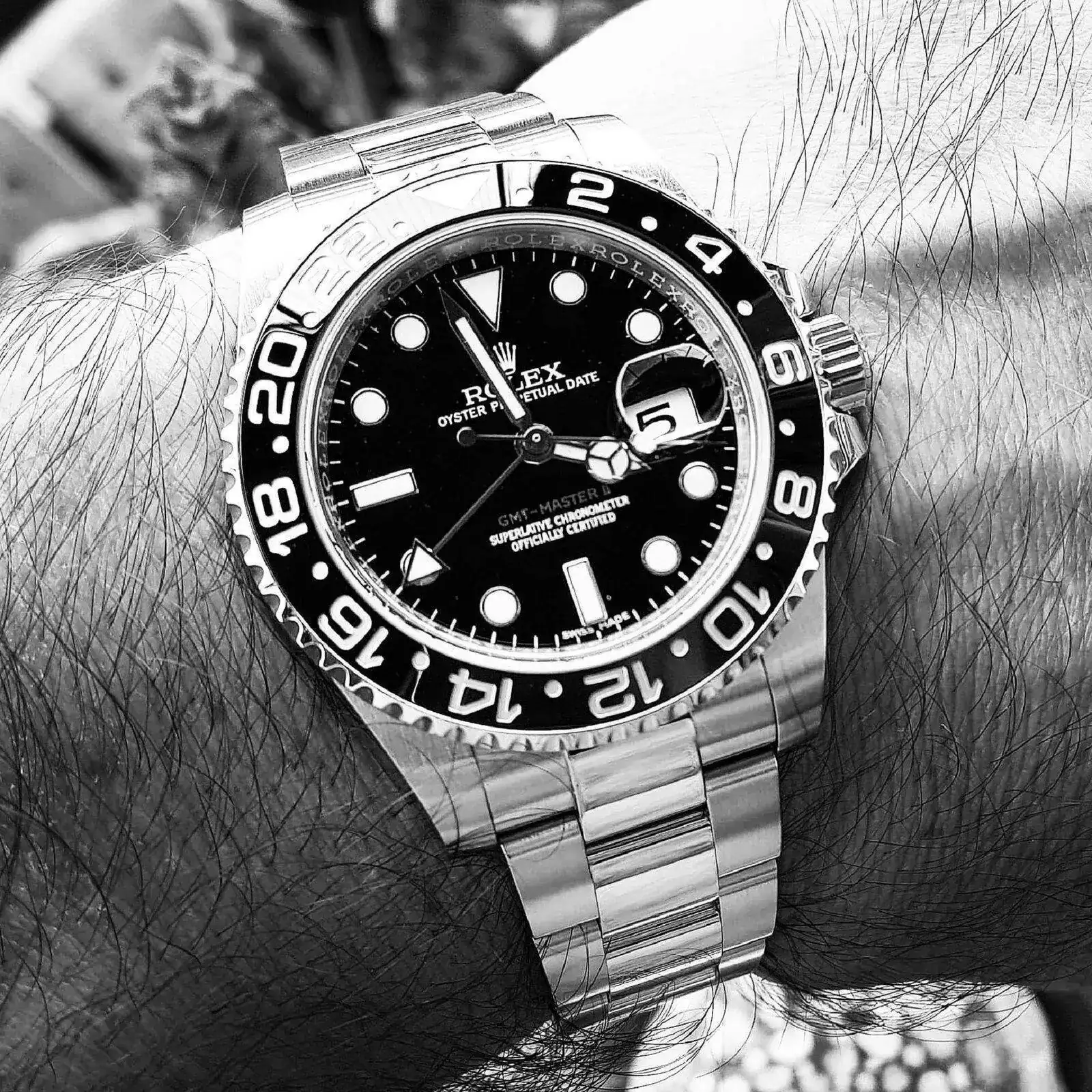 Rolex GMT Master II 40mm Ref 116710LN Cal. 3186 (B&W) (1).webp