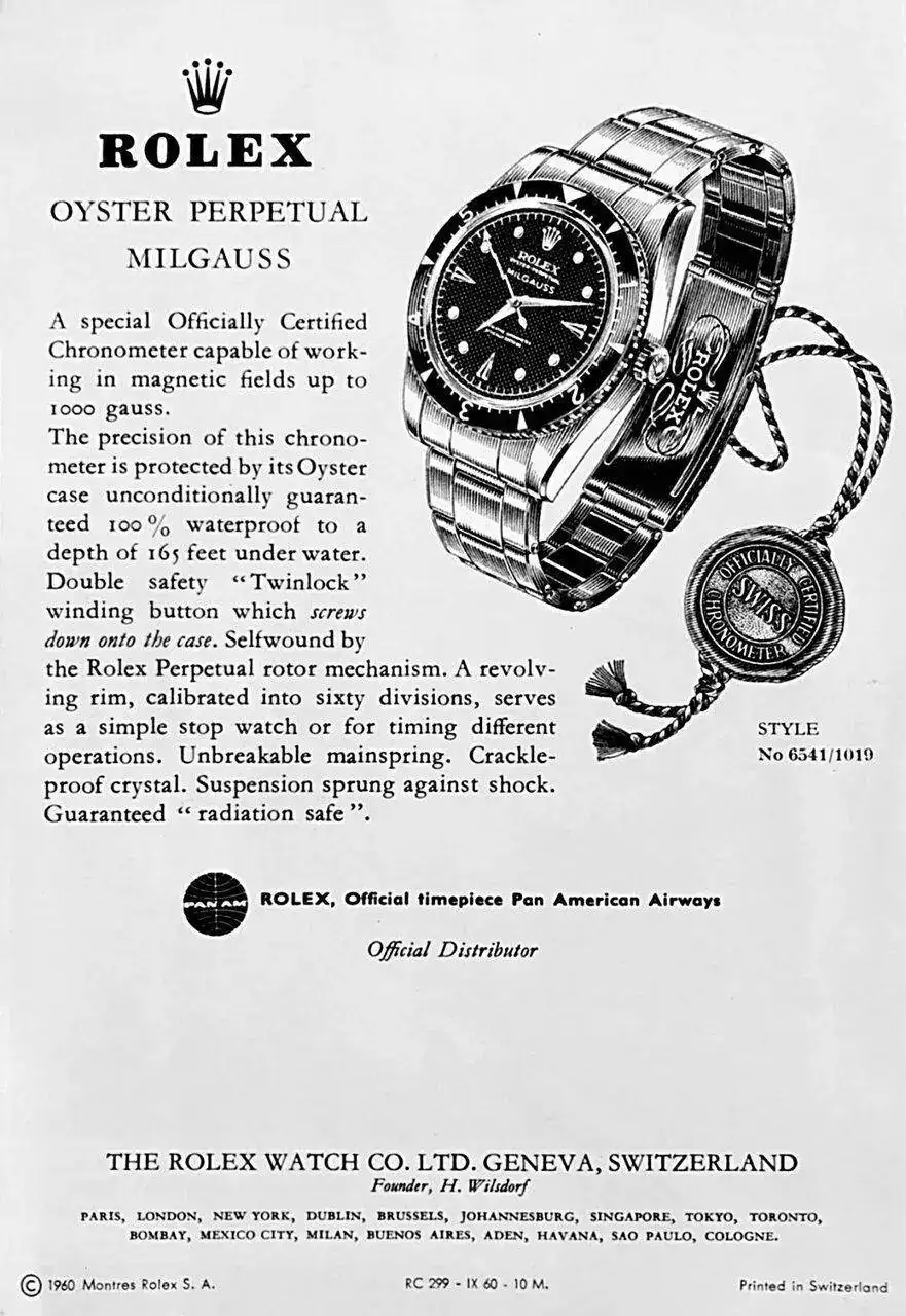 Rolex Milgauss Brochure Reference 6541 1960.webp