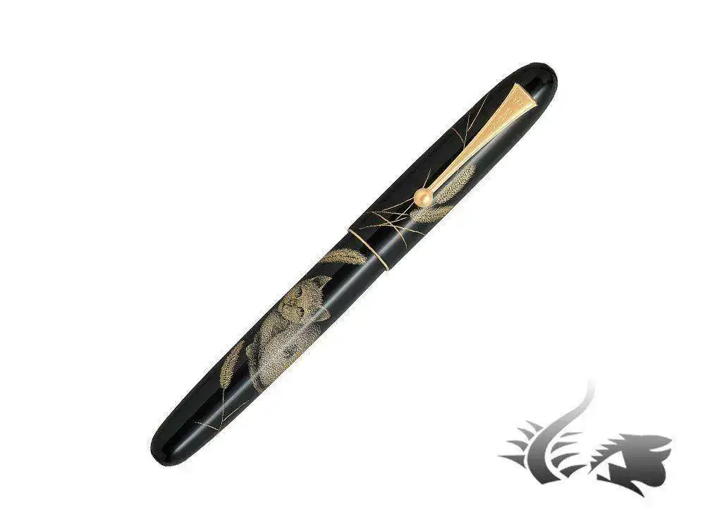 Royale-Fountain-Pen-Cat-Maki-e-Gold-trim-Chinkin-2.webp