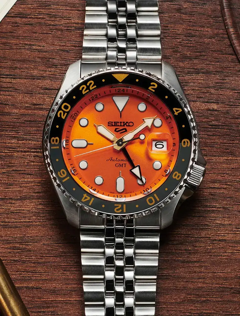 Seiko 5 Sports GMT naranja