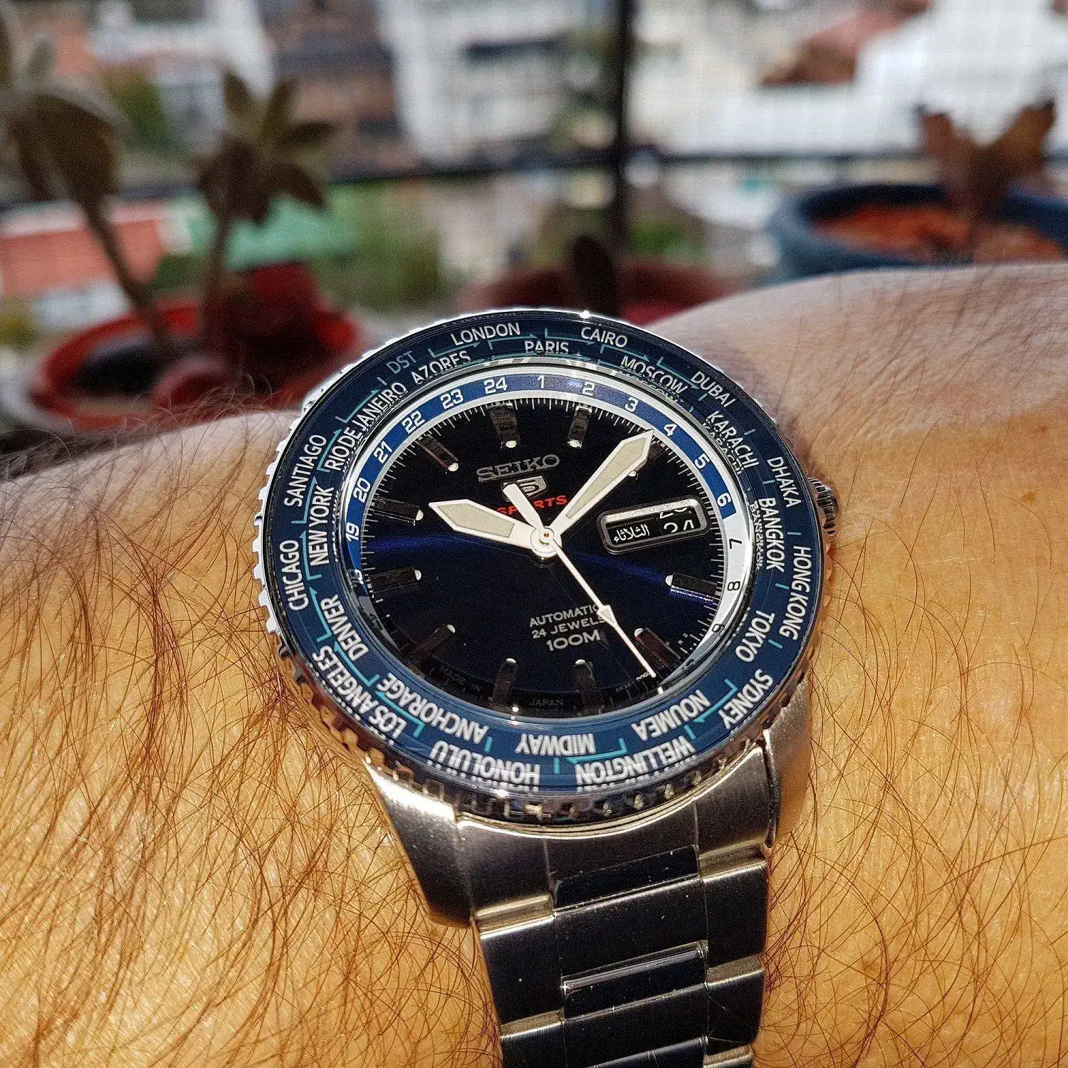 Seiko 5 Sports SRP125 World Time Cal. 4R36 Auto 100M.webp