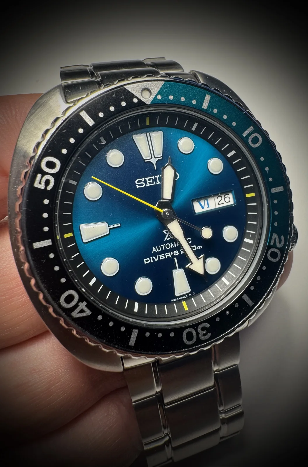 SEIKO GREEN TURTLE ~ 4R36.webp