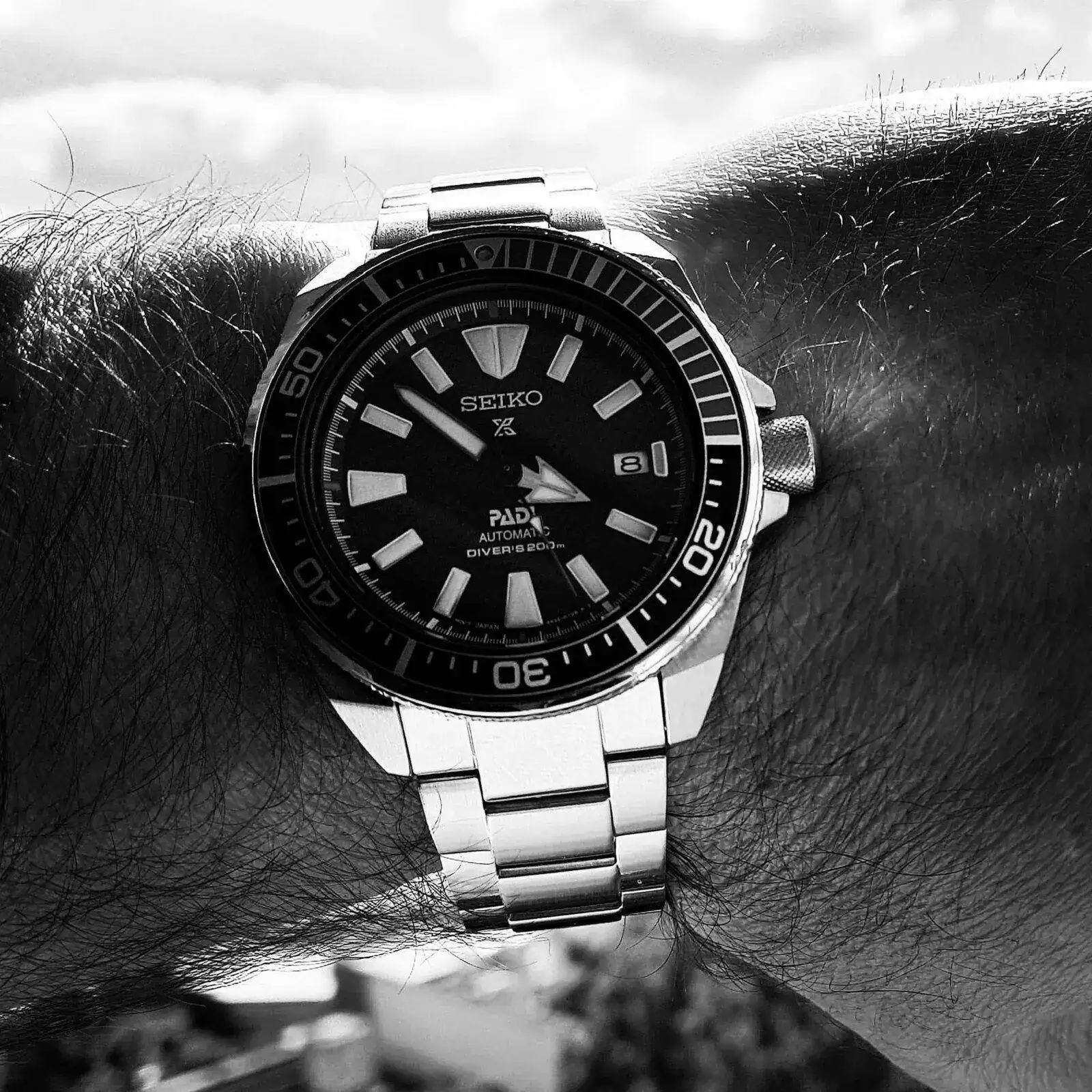 Seiko Prospex 'Samurai' PADI SRPB99 Cal. 4R35 200M (B&W) (1).webp