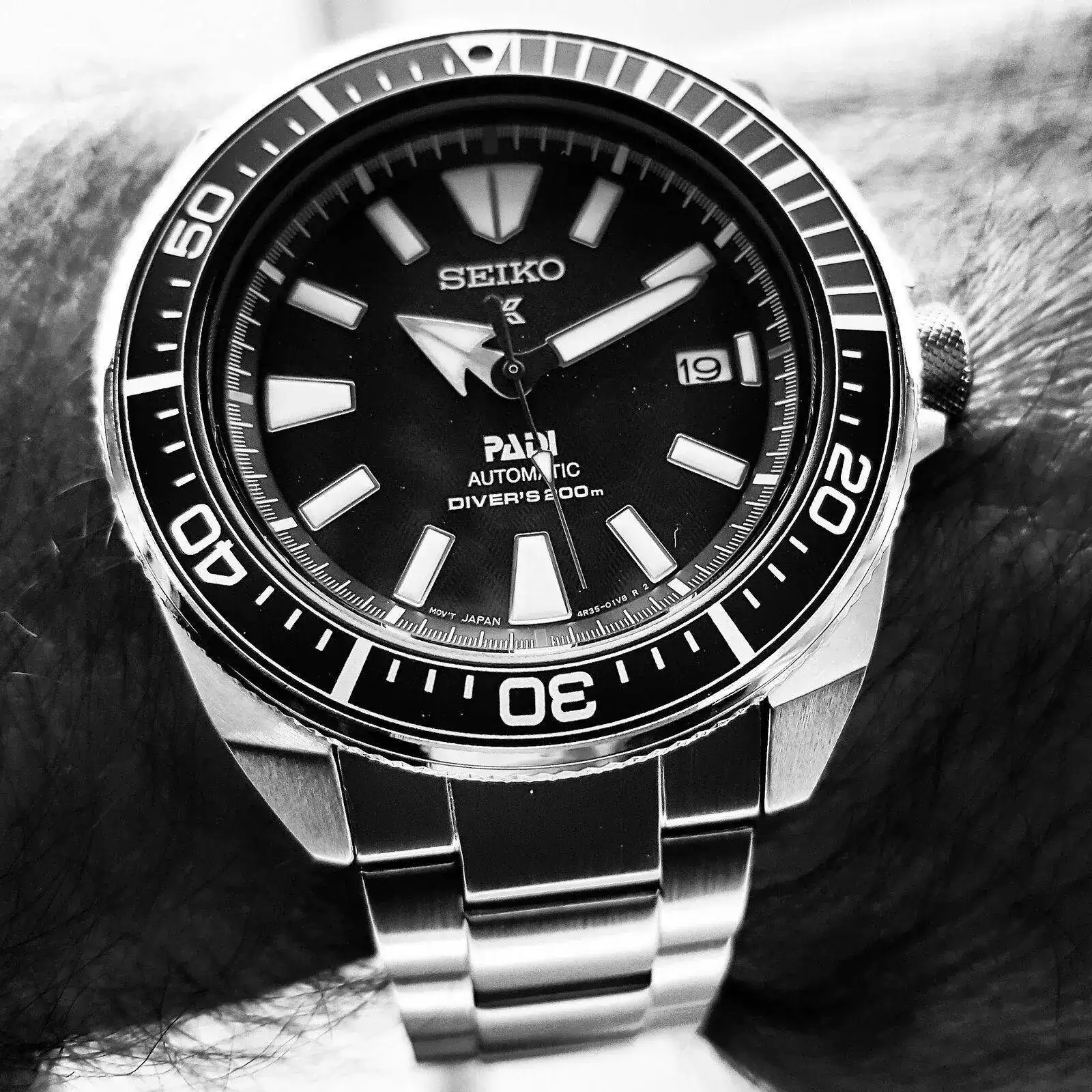 Seiko Prospex 'Samurai' PADI SRPB99 Cal. 4R35 200M (B&W).webp