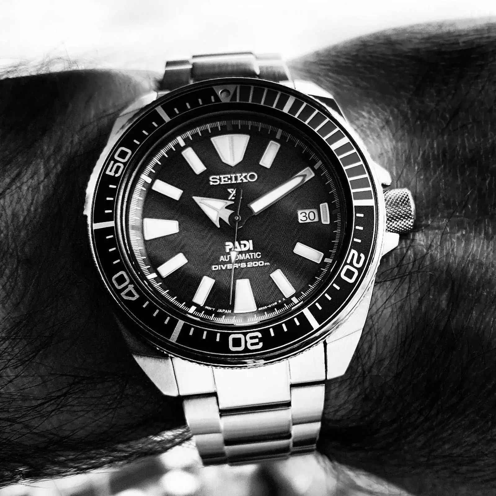 Seiko Prospex 'Samurai' PADI SRPB99 Cal. 4R35 200M (B&W).webp