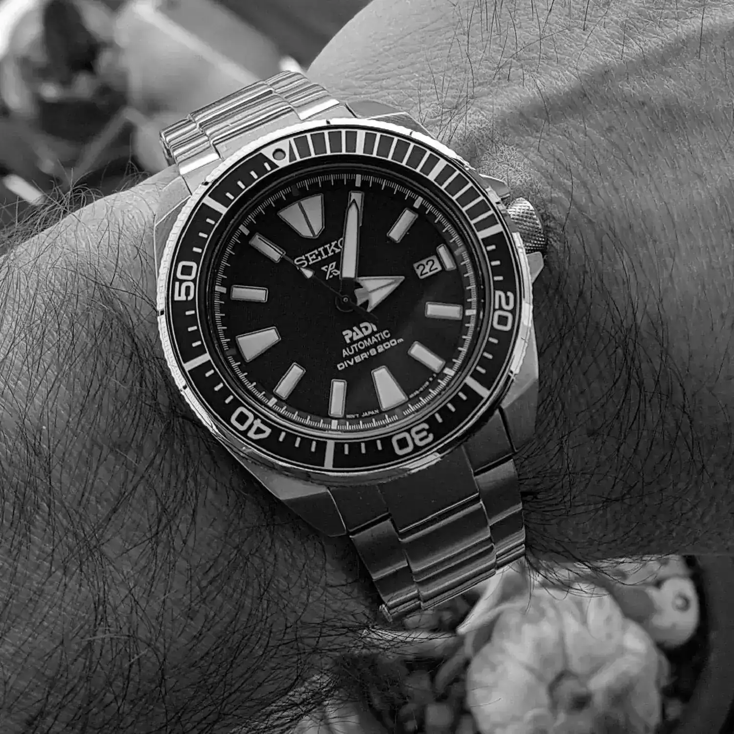 Seiko Prospex 'Samurai' PADI SRPB99 Cal. 4R35 200M (B&W).webp