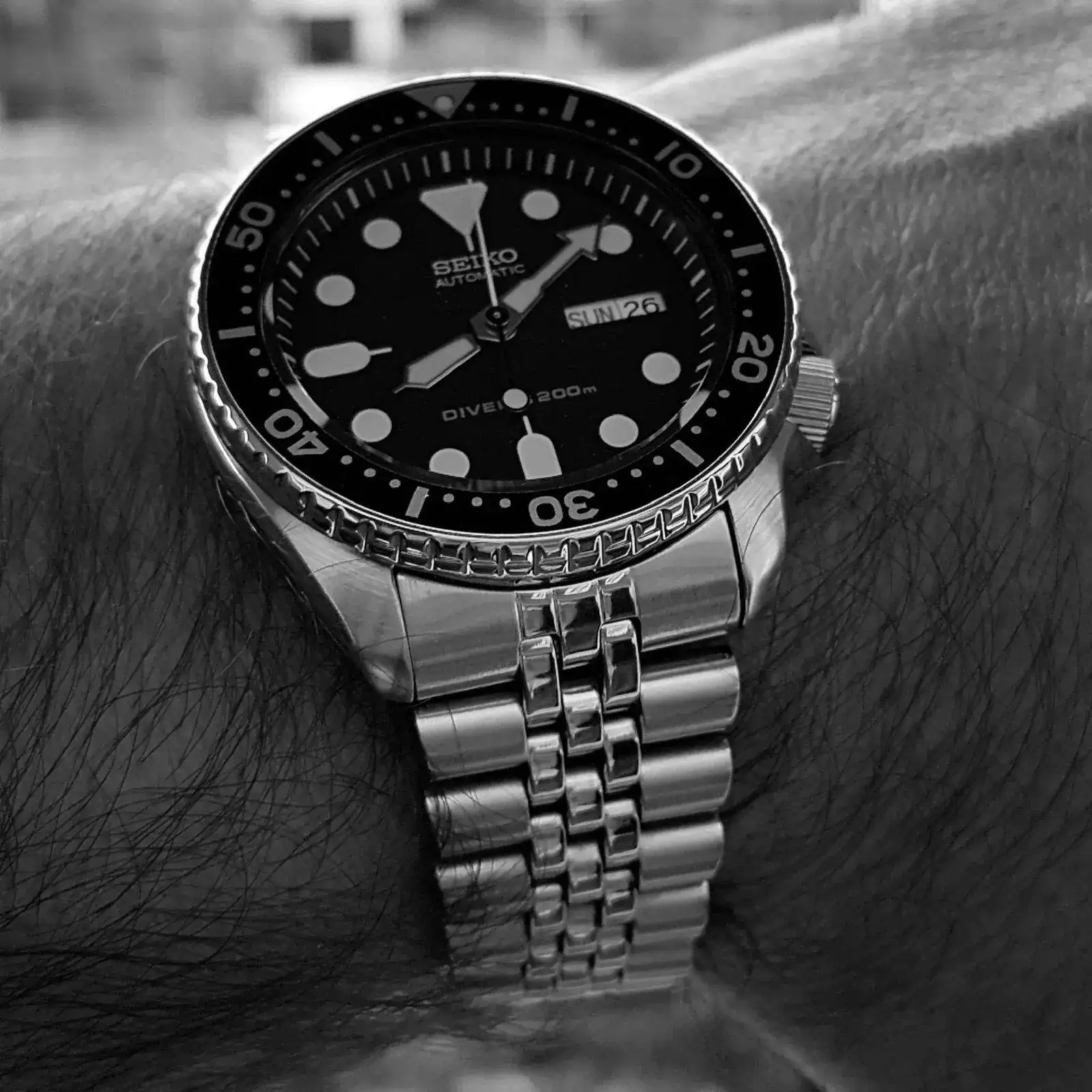 Seiko Prospex SKX007 Cal. 7S26 Auto 200M (B&W)(1).webp