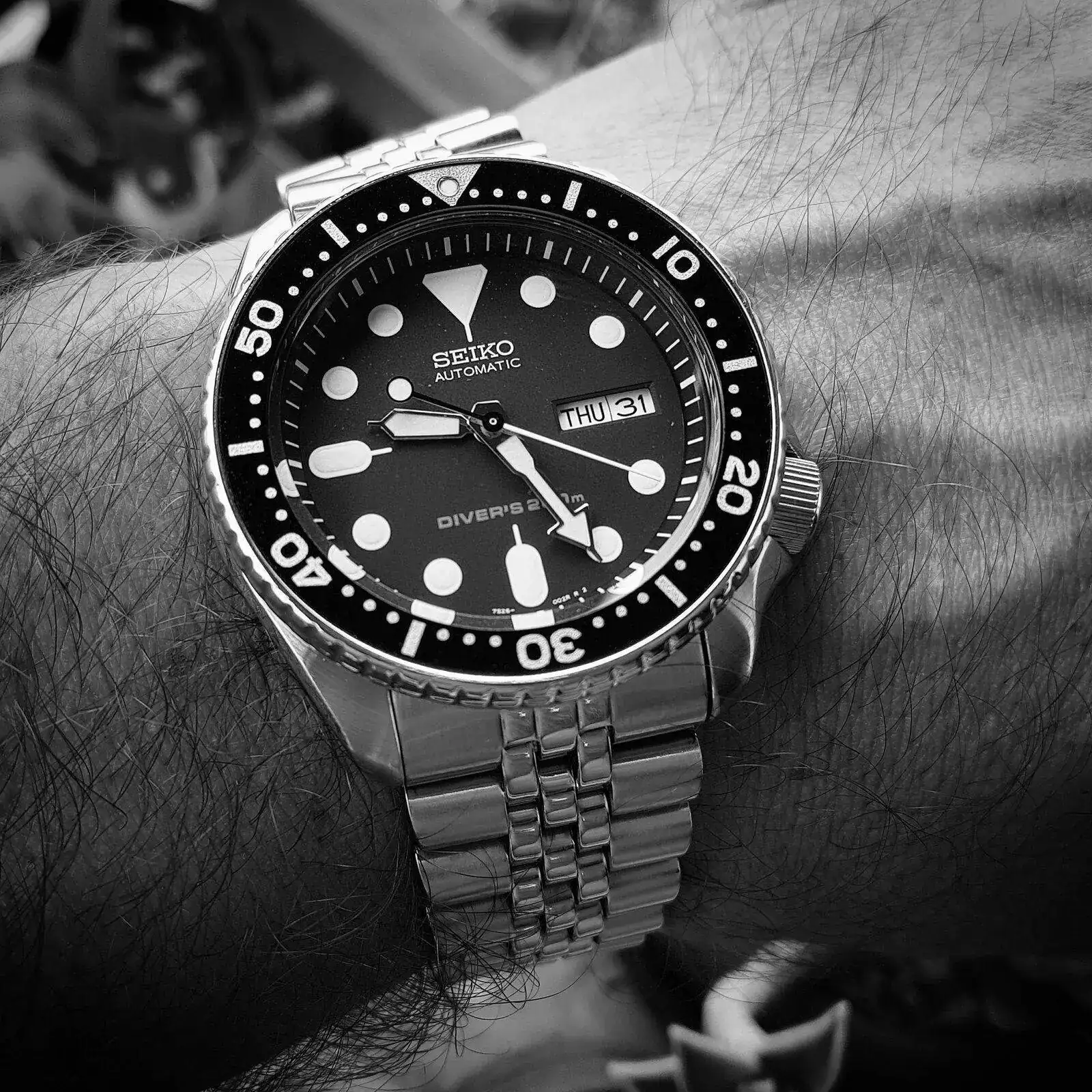 Seiko Prospex SKX007 Cal. 7S26 Auto 200M (B&W).webp