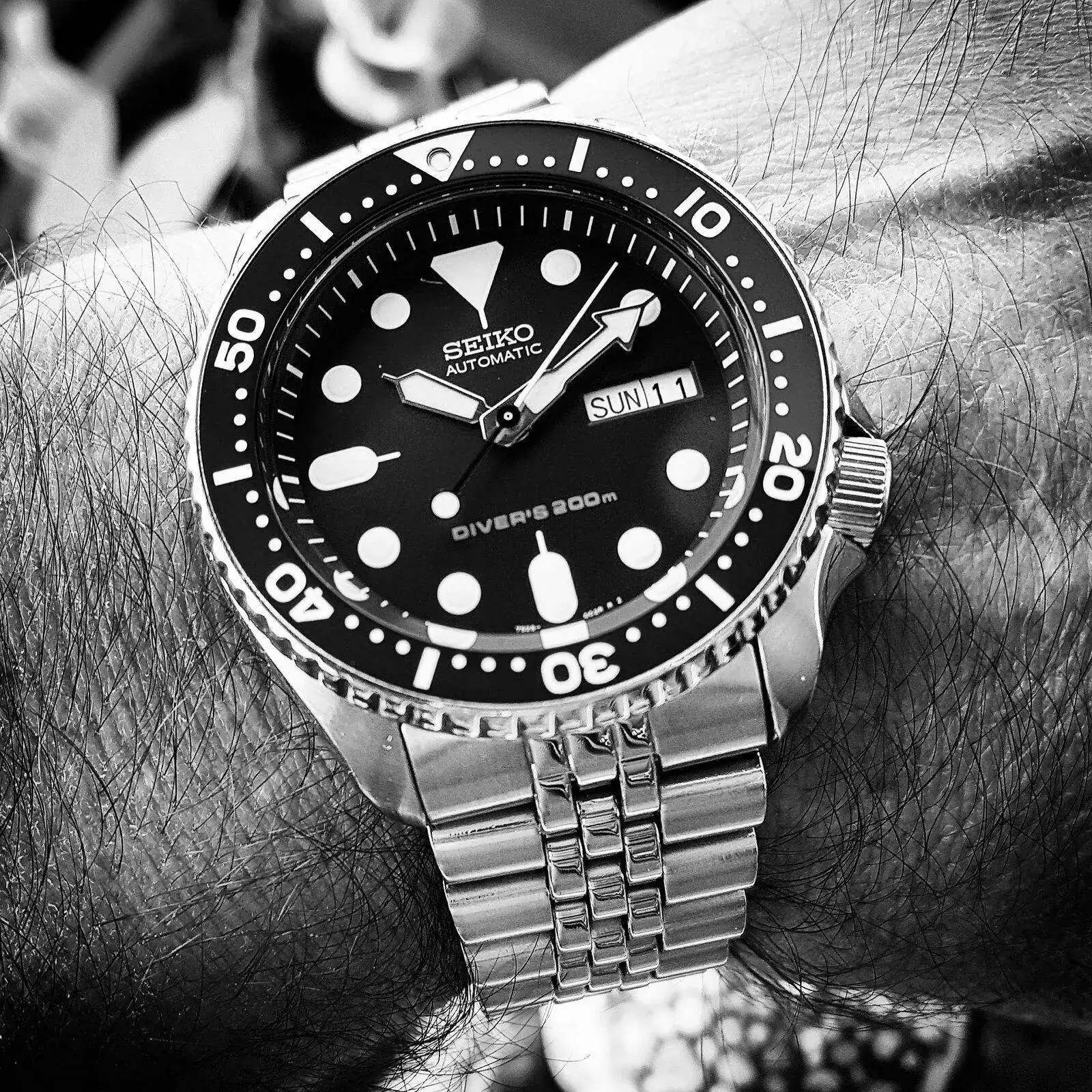 Seiko Prospex SKX009 Cal. 7S26 Auto 200M (B&W) (1).webp