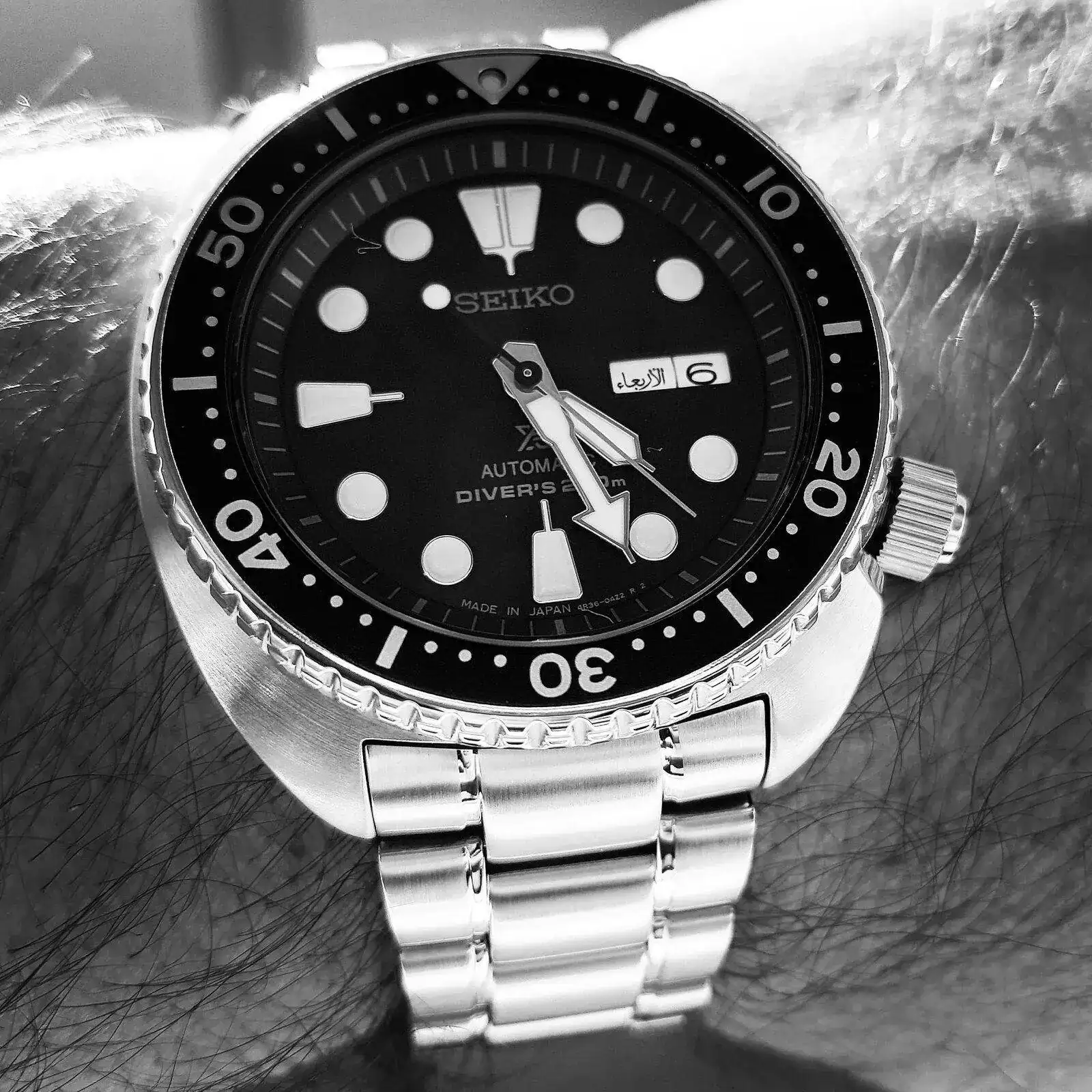 Seiko Prospex SRP775 'Turtle' Cal. 4R36 Auto 200M (B&W).webp