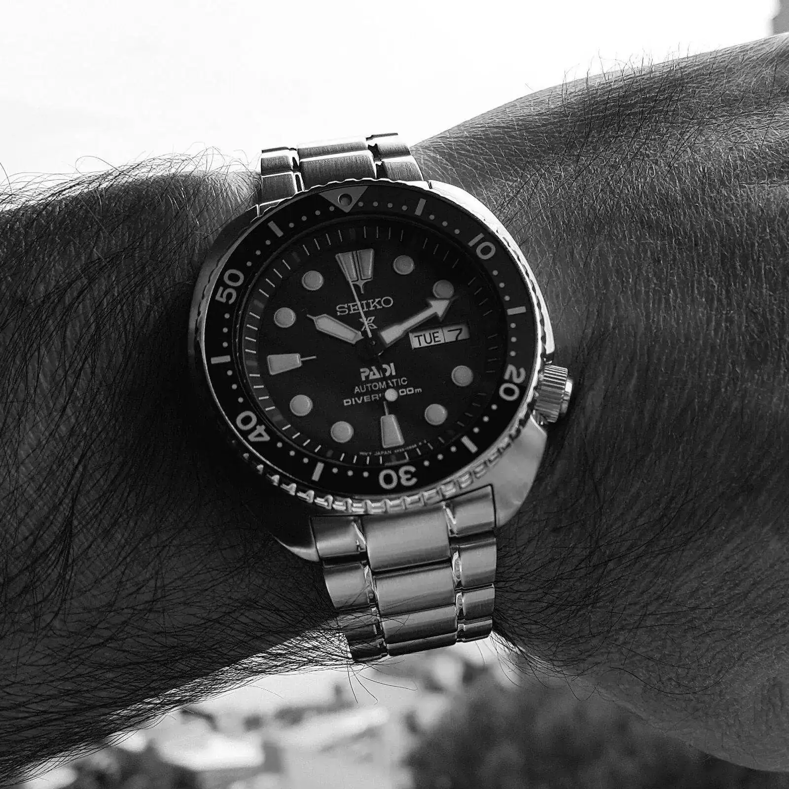 Seiko Prospex SRPA21 'Turtle' PADI Cal. 4R36 Auto 200M (B&W) (1).webp