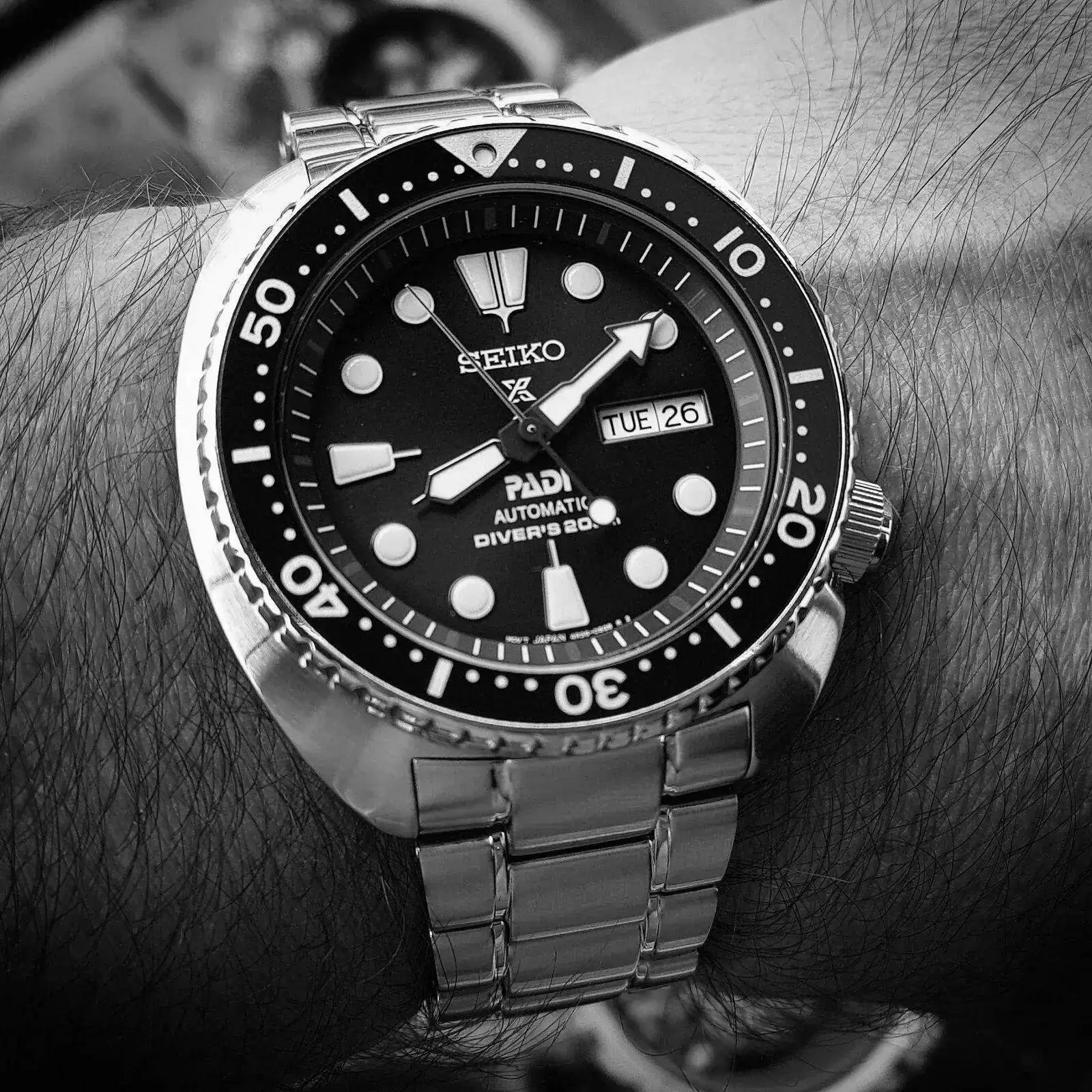 Seiko Prospex SRPA21 'Turtle' PADI Cal. 4R36 Auto 200M (B&W)(1).webp