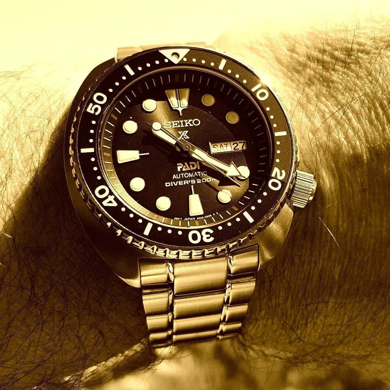 Seiko Prospex SRPA21 'Turtle' PADI Cal. 4R36 Auto 200M (Sepia).webp