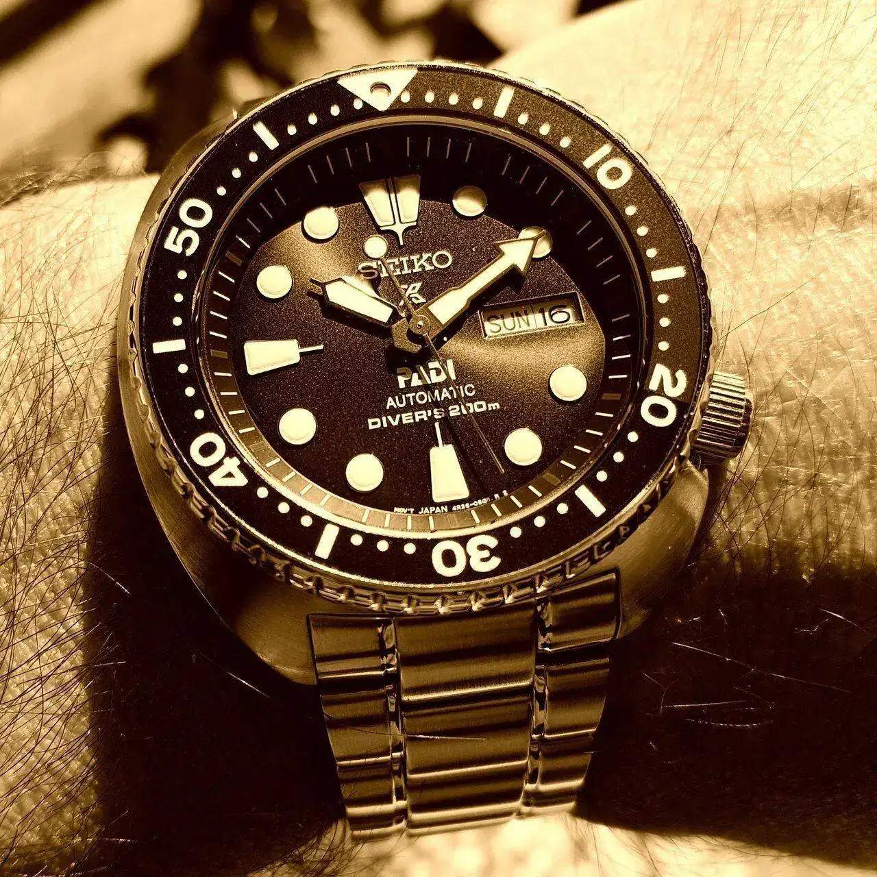Seiko Prospex SRPA21 'Turtle' PADI Cal. 4R36 Auto 200M (Sepia).webp