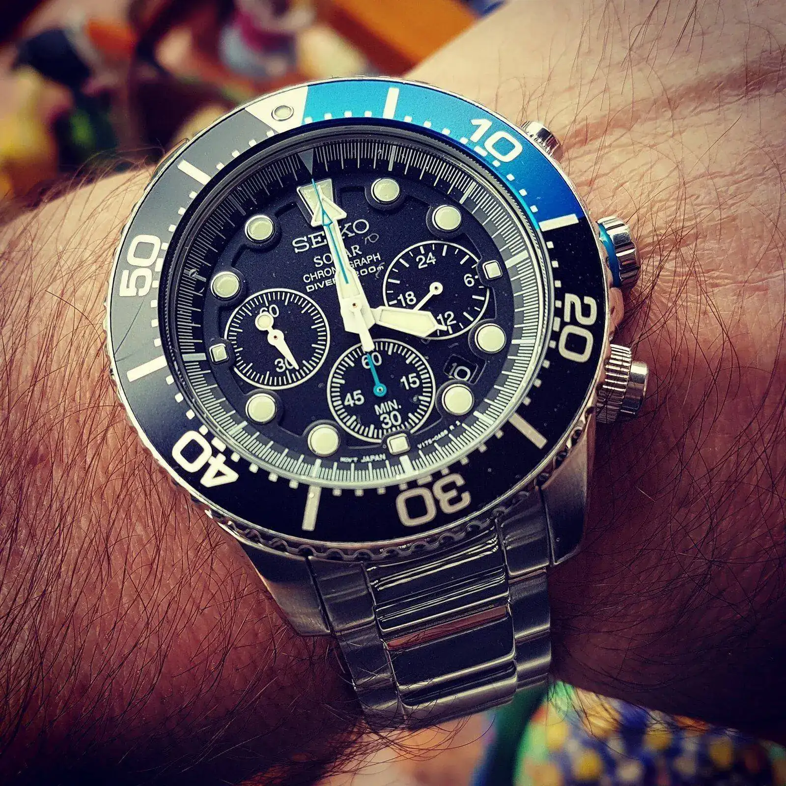 Seiko Solar Daytona Submariner Black  SSC017 200M (1).webp