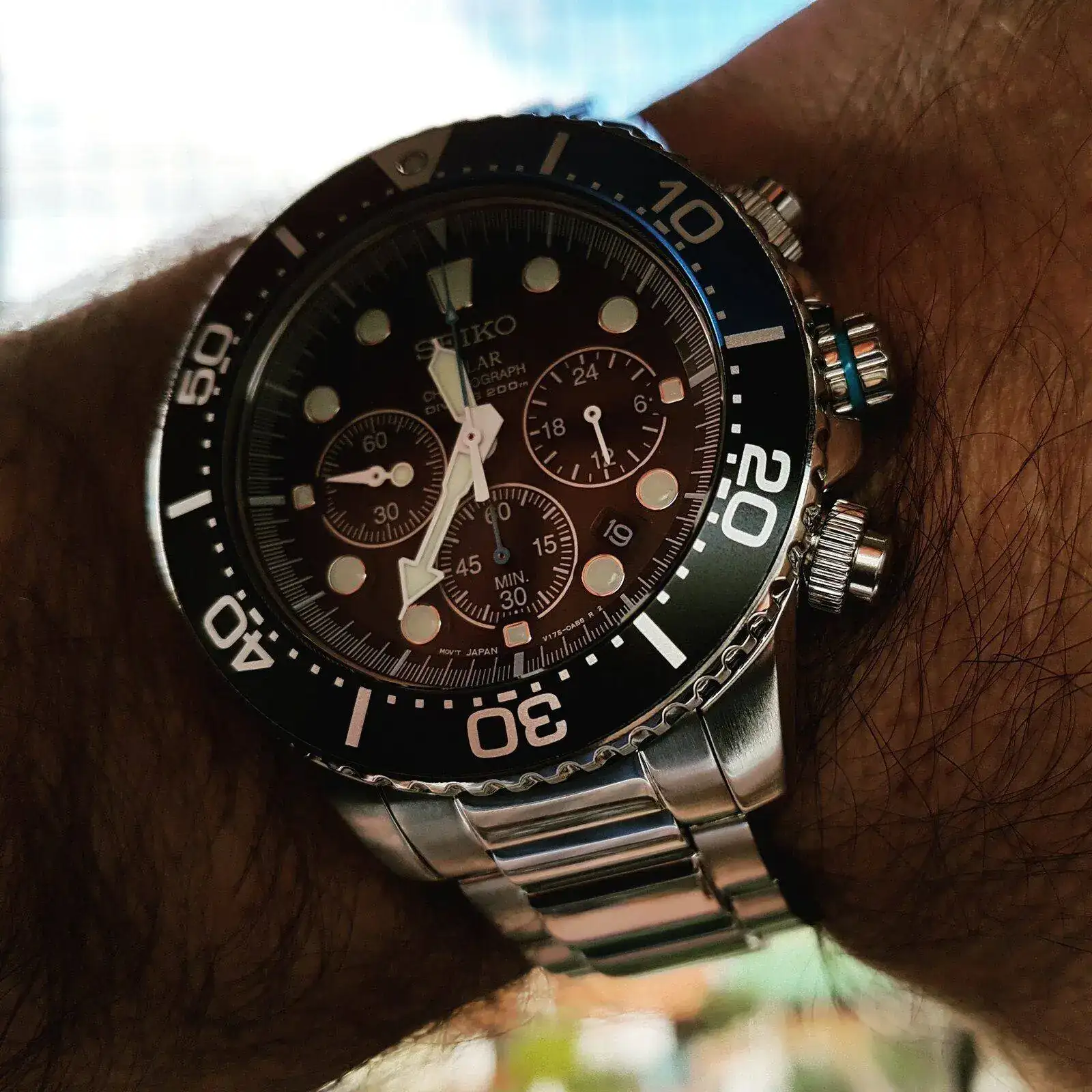 Seiko Solar Daytona Submariner Black  SSC017 200M  (1).webp
