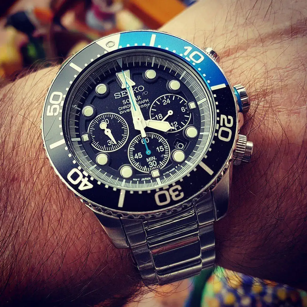 Seiko Solar Daytona Submariner Black  SSC017 200M (1).webp