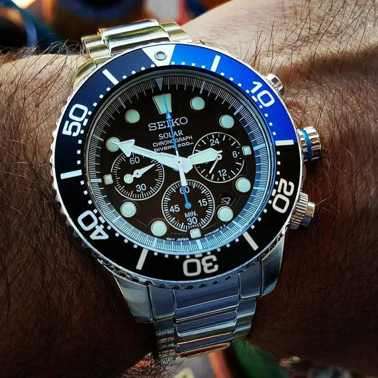 Seiko Solar Daytona Submariner Black  SSC017 200M   (1).webp