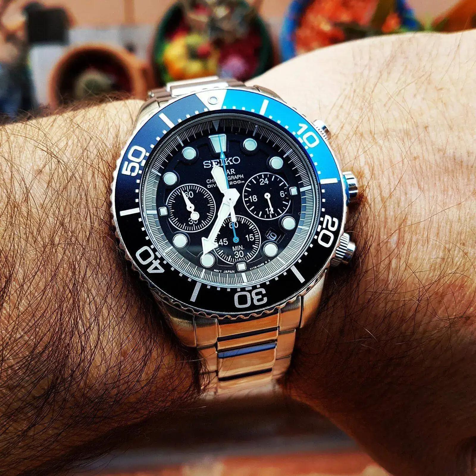 Seiko Solar Daytona Submariner Black  SSC017 200M  (2).webp