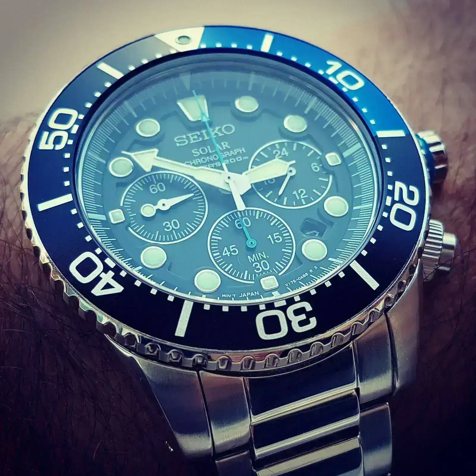 Seiko Solar Daytona Submariner Black  SSC017 200M   (2).webp