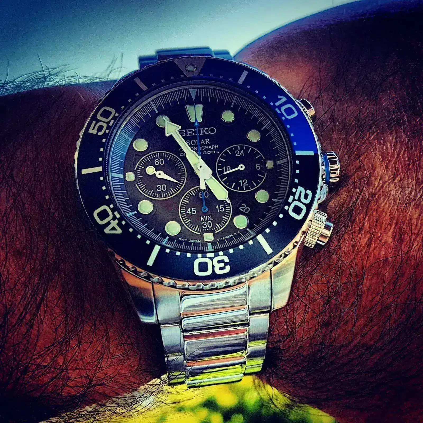 Seiko Solar Daytona Submariner Black  SSC017 200M (3).webp