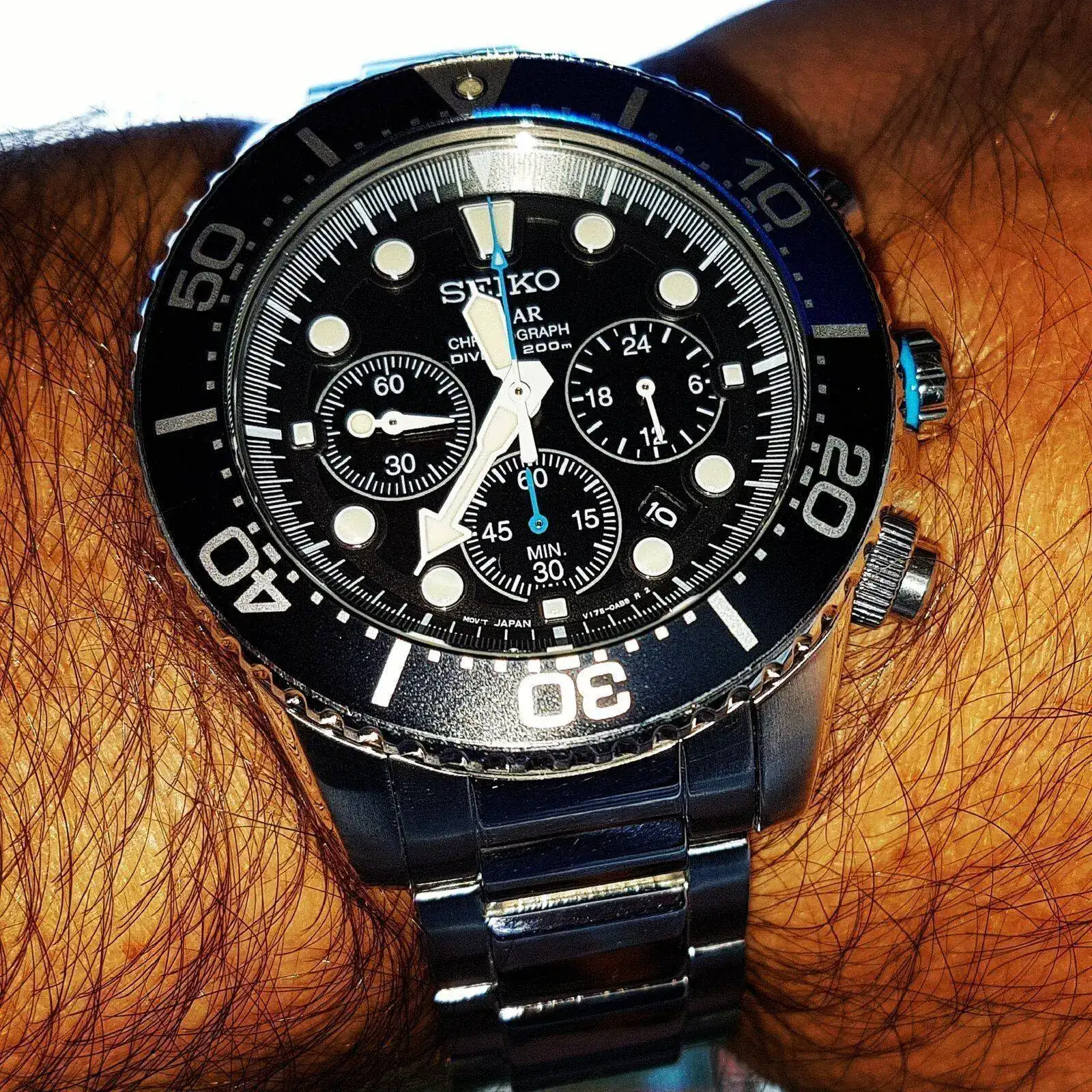 Seiko Solar Daytona Submariner Black  SSC017 200M  (3).webp