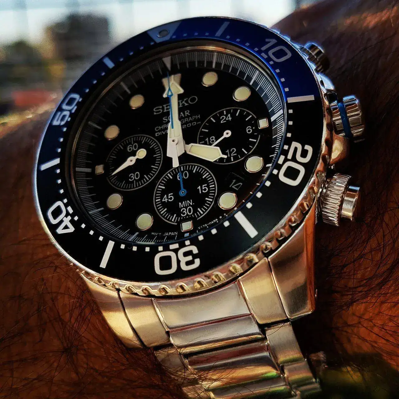 Seiko Solar Daytona Submariner Black  SSC017 200M  (3).webp