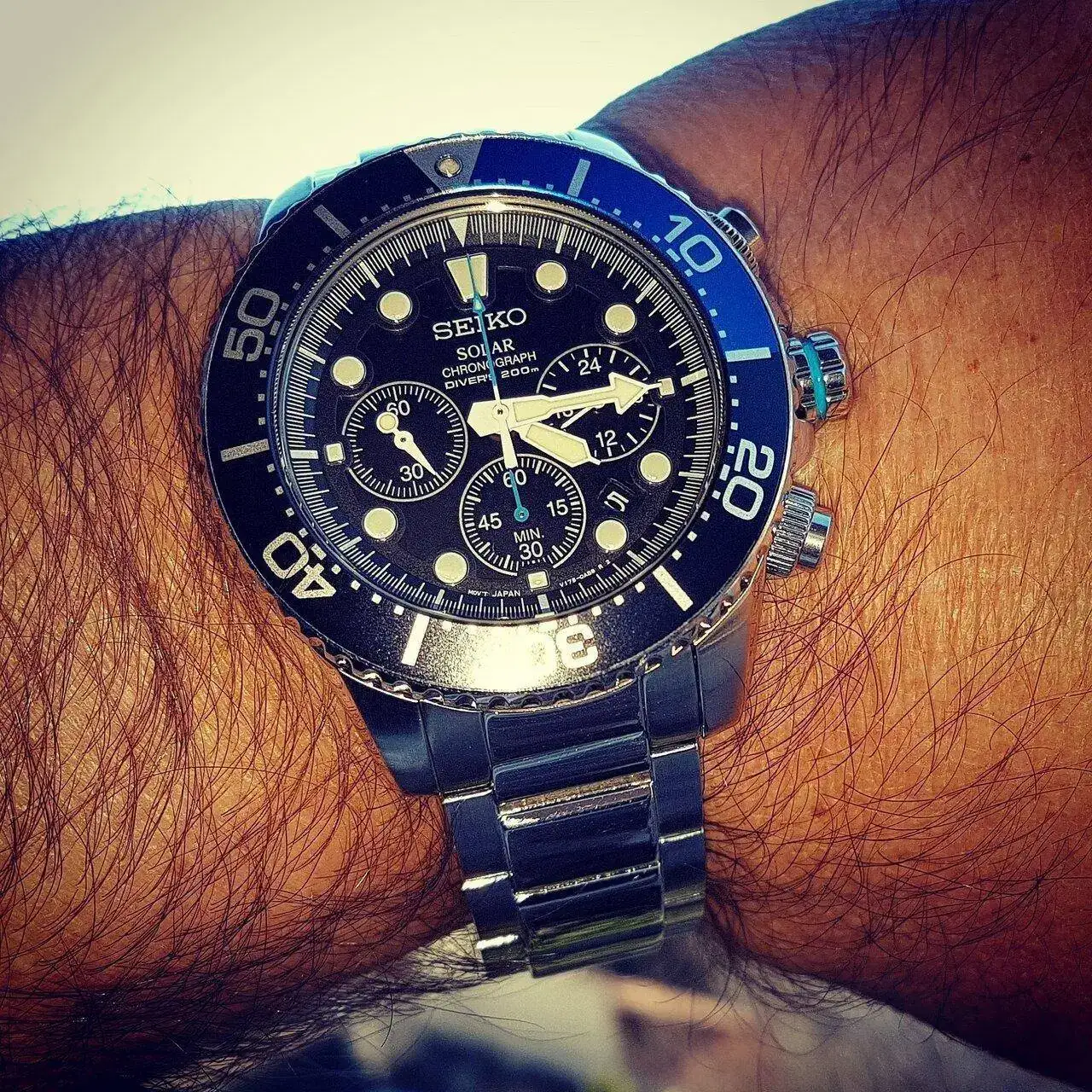Seiko Solar Daytona Submariner Black  SSC017 200M  (3).webp