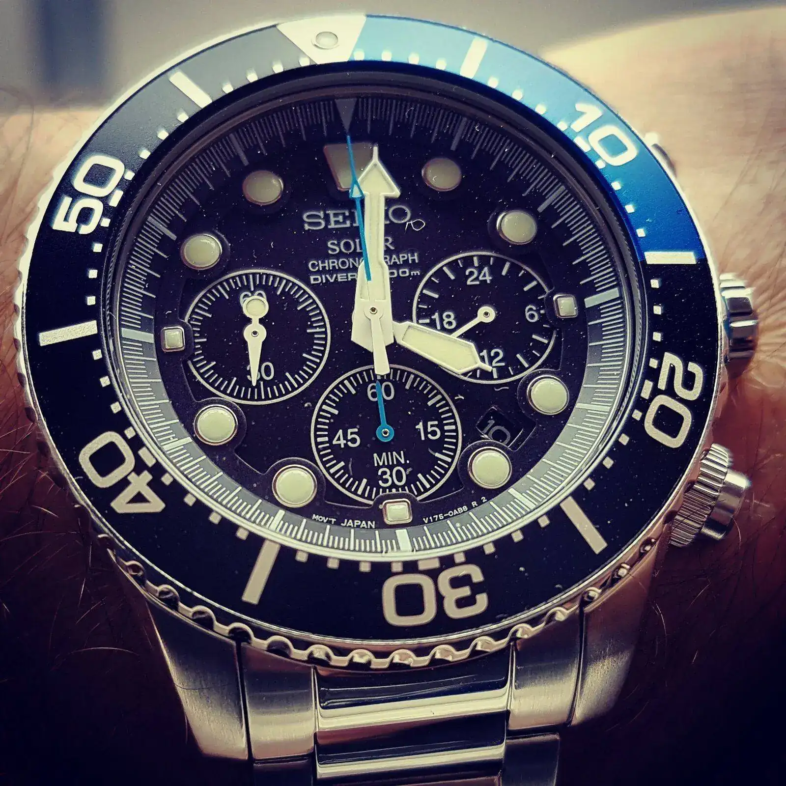 Seiko Solar Daytona Submariner Black  SSC017 200M (4).webp