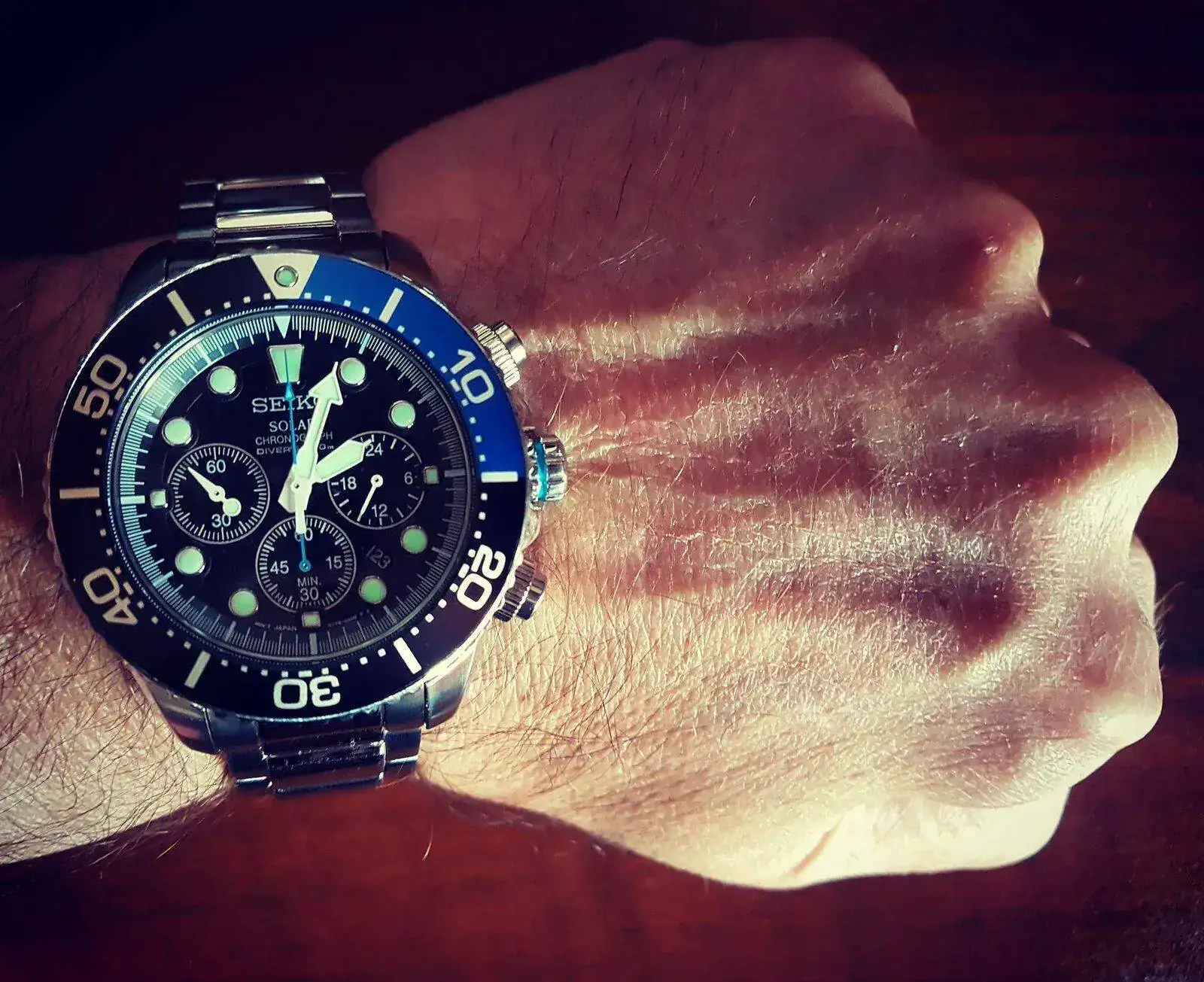 Seiko Solar Daytona Submariner Black  SSC017 200M (4).webp