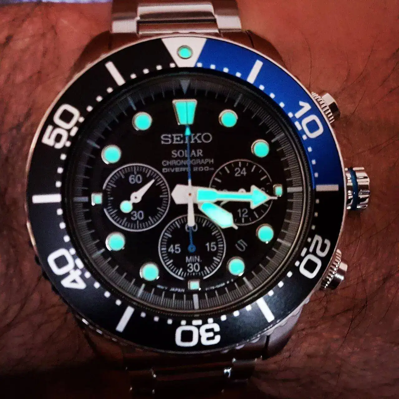Seiko Solar Daytona Submariner Black  SSC017 200M  (5).webp
