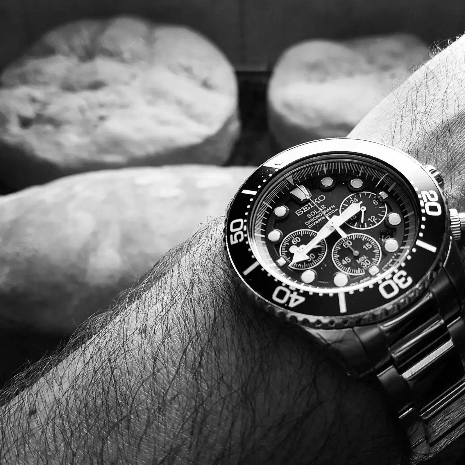 Seiko Solar Daytona Submariner Black  SSC017 200M (B&W).webp