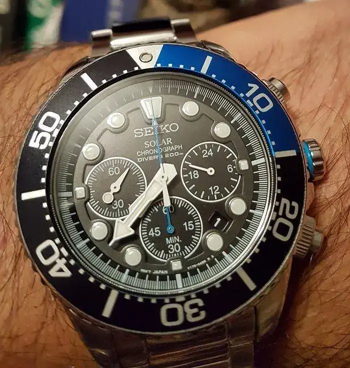 Seiko Solar Daytona Submariner Black  SSC017 200M.webp