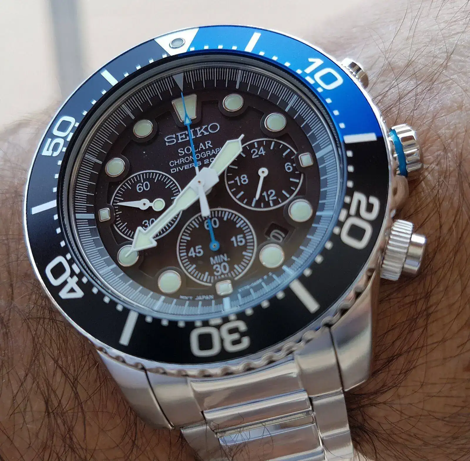 Seiko Solar Daytona Submariner Black  SSC017 200M.webp