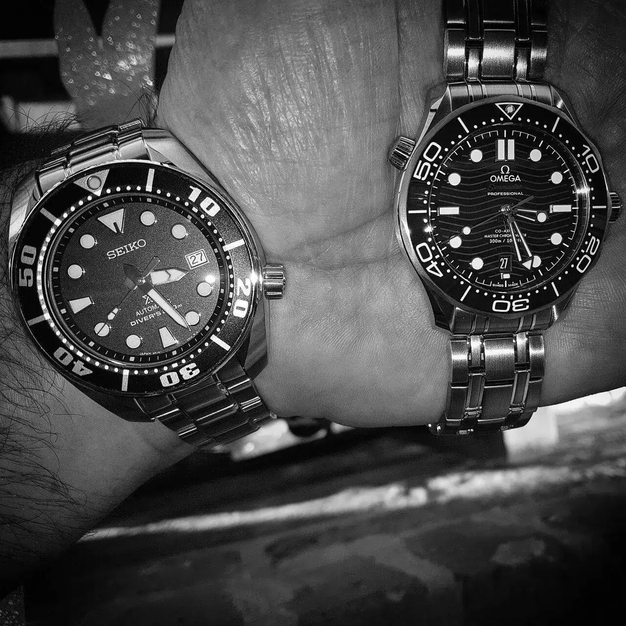 Seiko SUMO & Omega SMP (ByN).webp