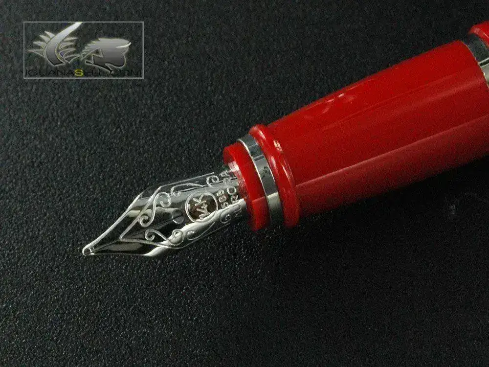 silon-De-Luxe-Fountain-Pen-Red-Resin-Body-B12CRM-3.webp