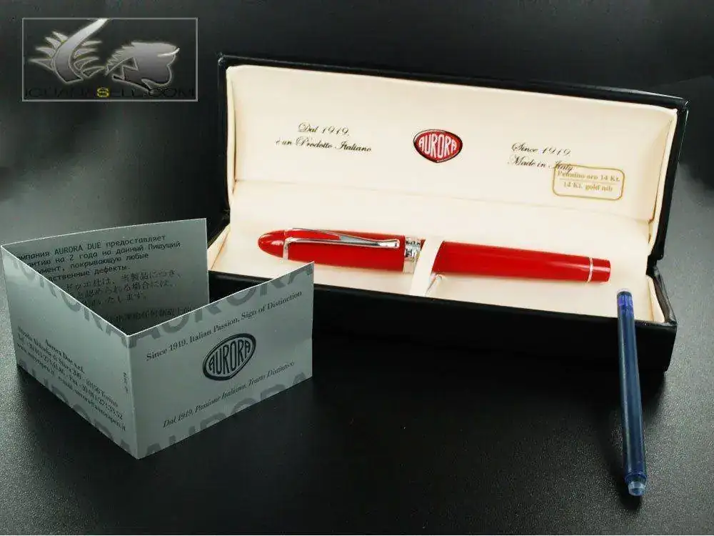silon-De-Luxe-Fountain-Pen-Red-Resin-Body-B12CRM-8.webp