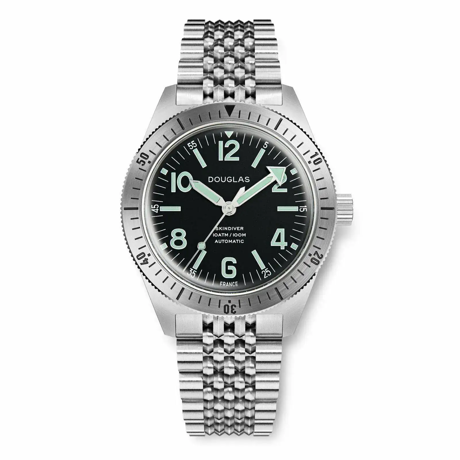 Skindiver_Professional_Bracelet_Watch_Black_Dial_Green_Lum_21-SP-001-BOR-STL-LE1.webp