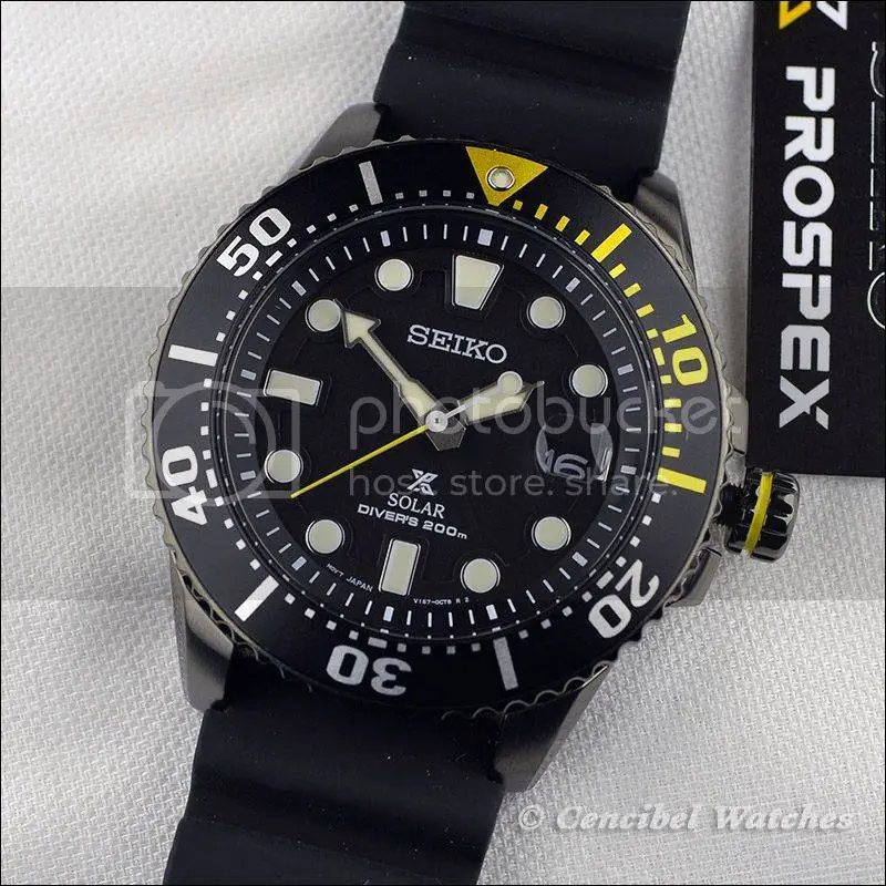 Fenomenal Seiko SNE441P1 Prospex Solar Diver's 200M Black PVD SNE441 J1  correa caucho | Relojes Especiales, EL foro de relojes